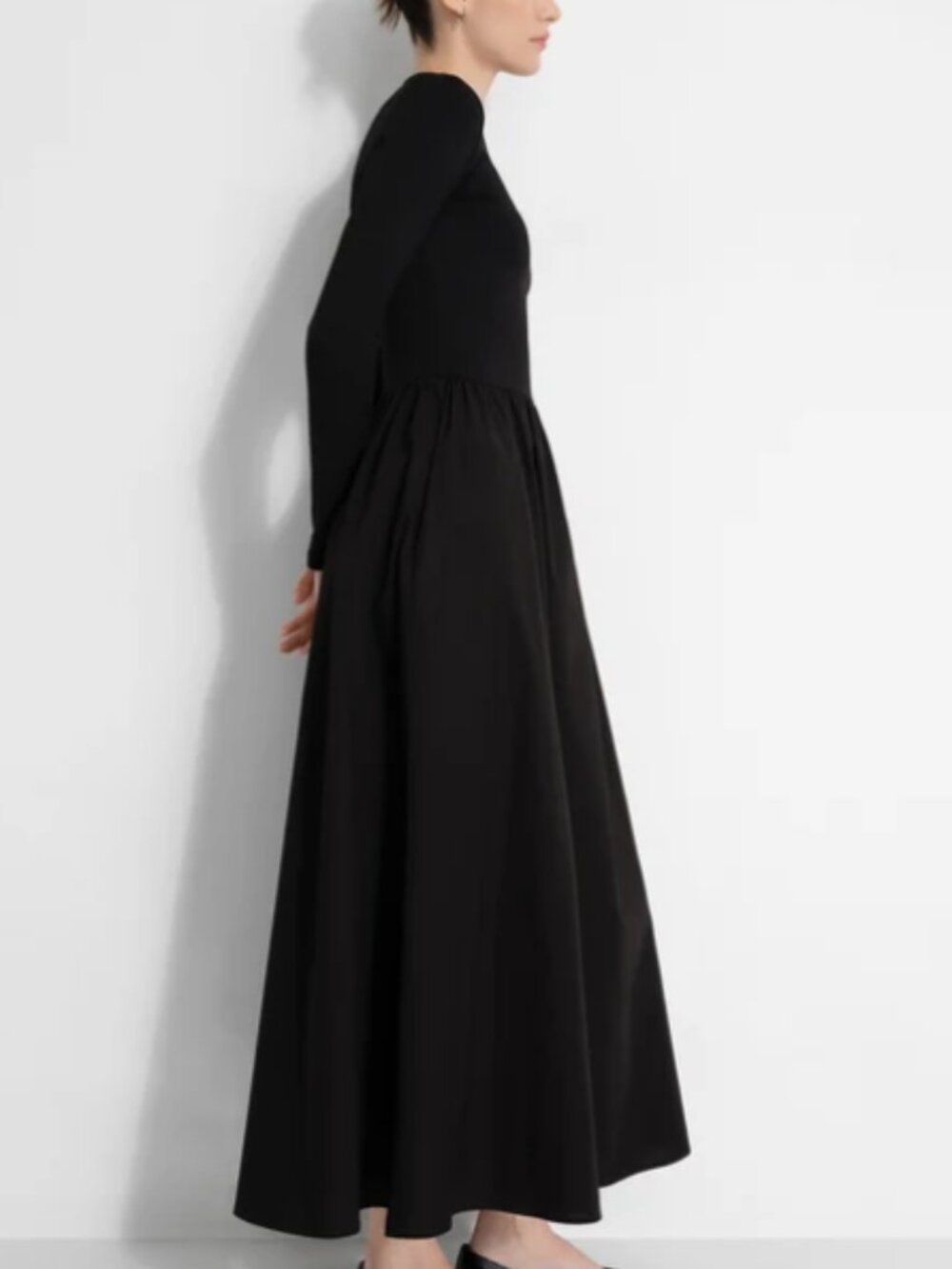 Marcella NYC - Fillmore Black Long Sleeve Maxi Dress with Pockets - Size Small - Picture 3 of 5